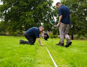 Two of our team members getting expert line marking training.